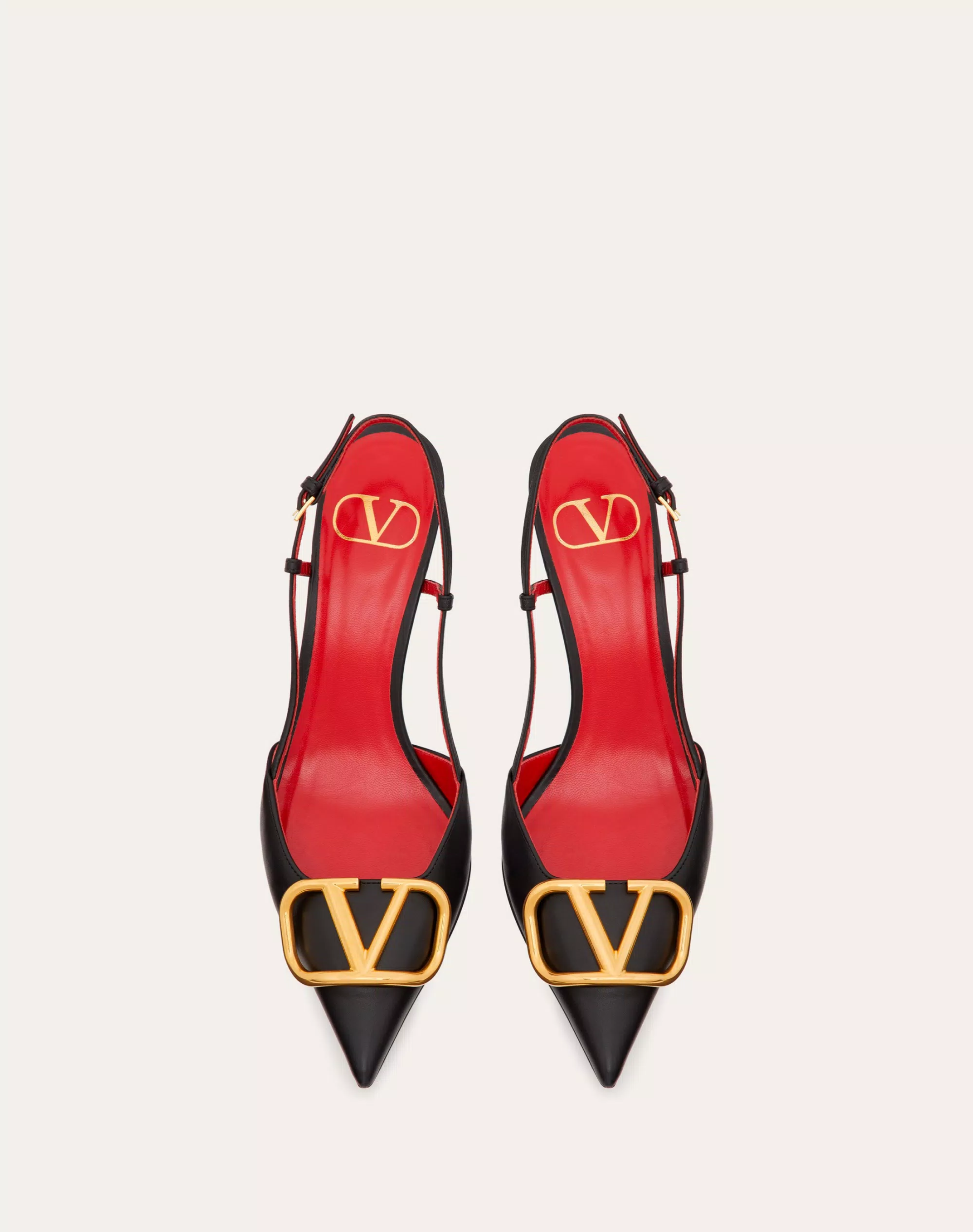 VLOGO SIGNATURE CALFSKIN SLINGBACK PUMP 80MM / 3.15 IN.